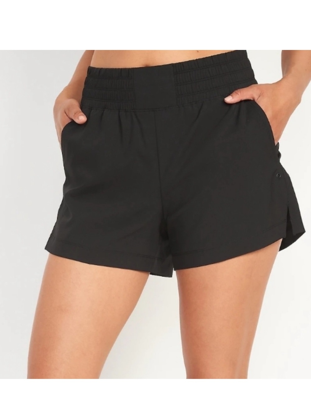 Plus Size Old Navy High Waisted Stretch Tech Shorts Blackjack